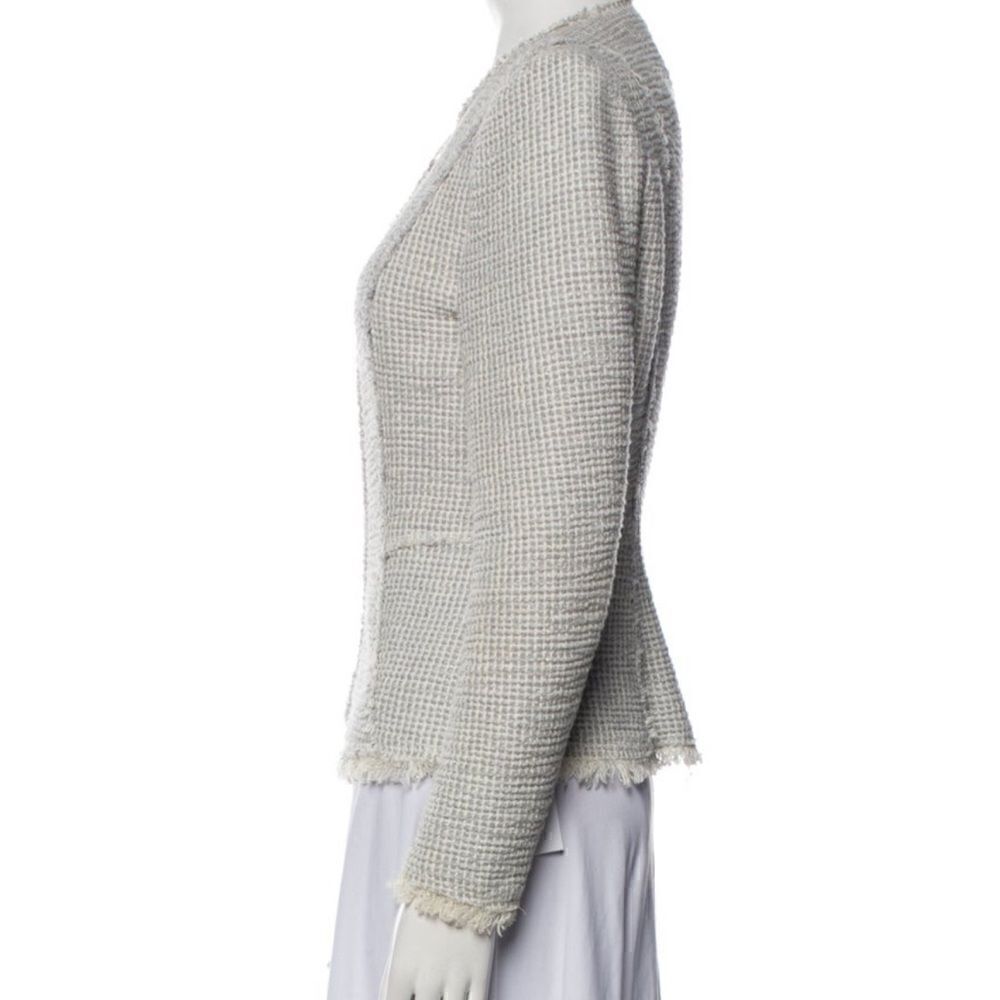 Rebecca TaylorTweed Pattern Evening Zipper Jacket, Size 4 - Picture 4 of 5